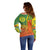 Cameroon Football Off Shoulder Sweater Indomitable Lions Soccer - Road To Champion - Wonder Print Shop