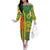 Cameroon Football Off The Shoulder Long Sleeve Dress Indomitable Lions Soccer - Road To Champion - Wonder Print Shop