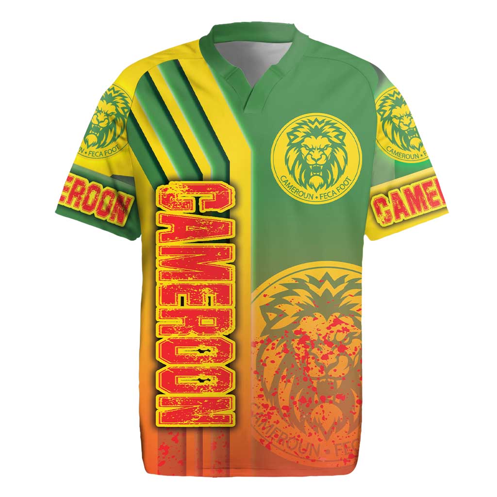 Cameroon Football Rugby Jersey Indomitable Lions Soccer - Road To Champion - Wonder Print Shop