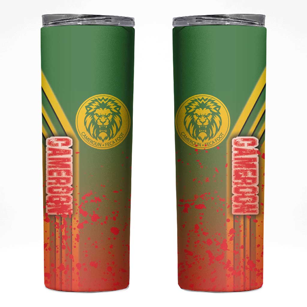 Cameroon Football Skinny Tumbler Indomitable Lions Soccer - Road To Champion