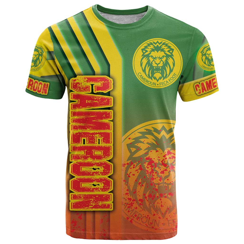 Cameroon Football T Shirt Indomitable Lions Soccer - Road To Champion - Wonder Print Shop