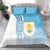 Uruguay Football Bedding Set Sky Blue Soccer - Road To Champion