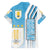 Uruguay Football Family Matching Puletasi and Hawaiian Shirt Sky Blue Soccer - Road To Champion