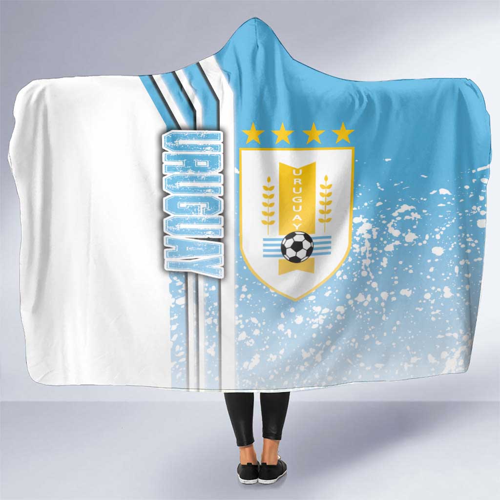 Uruguay Football Hooded Blanket Sky Blue Soccer - Road To Champion