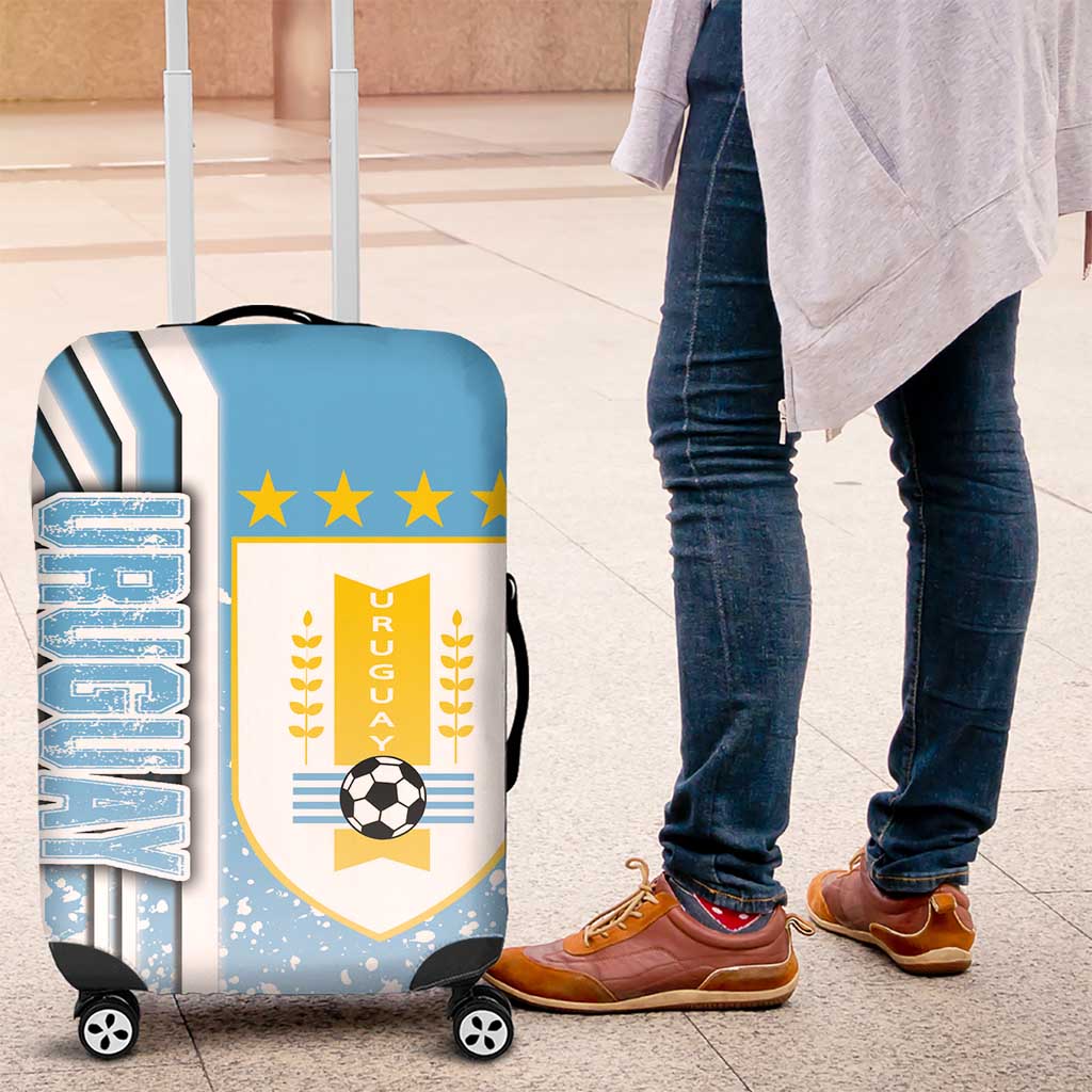 Uruguay Football Luggage Cover Sky Blue Soccer - Road To Champion - Wonder Print Shop