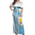 Uruguay Football Off Shoulder Maxi Dress Sky Blue Soccer - Road To Champion - Wonder Print Shop