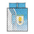 Uruguay Football Quilt Bed Set Sky Blue Soccer - Road To Champion - Wonder Print Shop