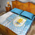 Uruguay Football Quilt Bed Set Sky Blue Soccer - Road To Champion - Wonder Print Shop