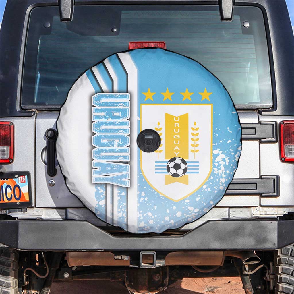 Uruguay Football Spare Tire Cover Sky Blue Soccer - Road To Champion - Wonder Print Shop