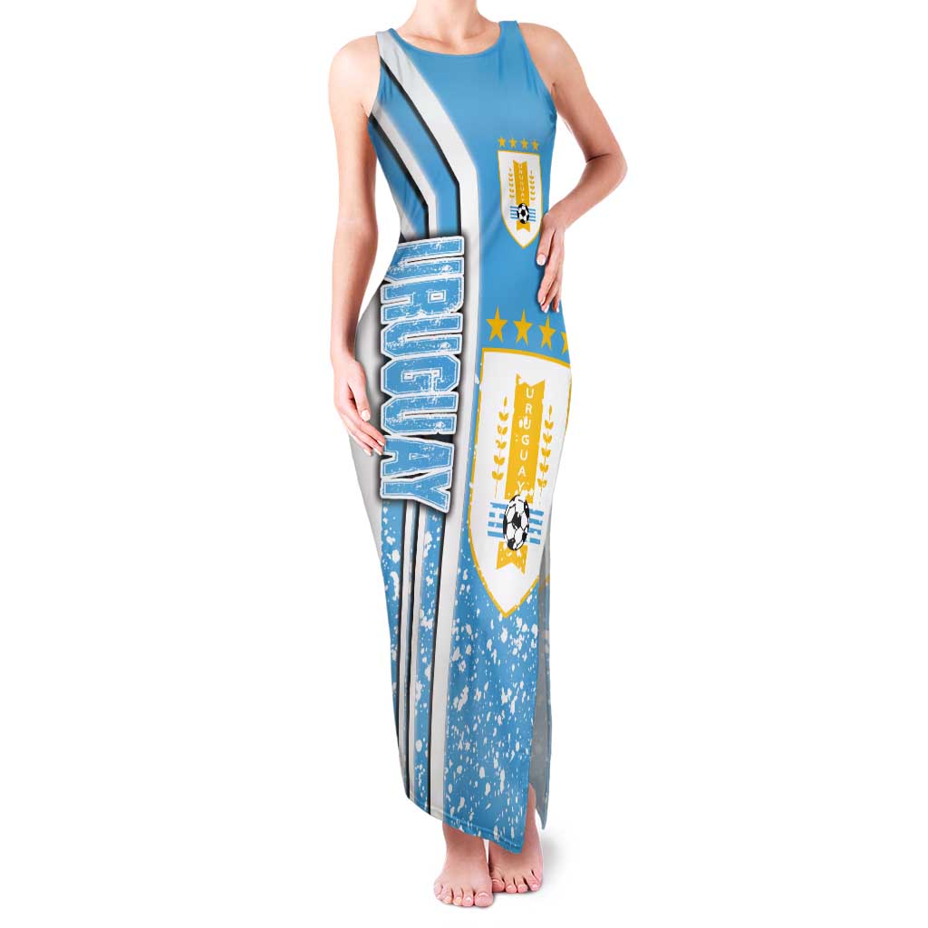 Uruguay Football Tank Maxi Dress Sky Blue Soccer - Road To Champion - Wonder Print Shop