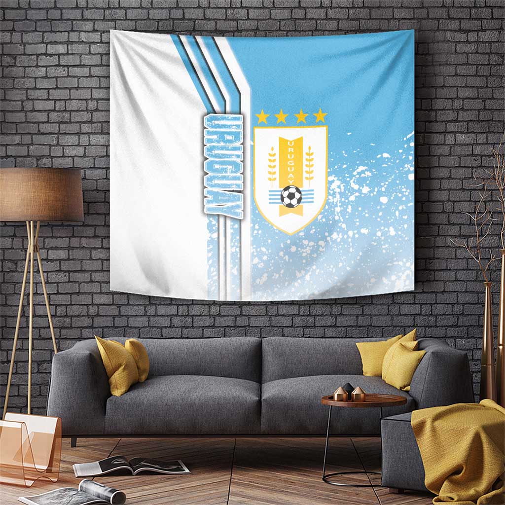 Uruguay Football Tapestry Sky Blue Soccer - Road To Champion - Wonder Print Shop