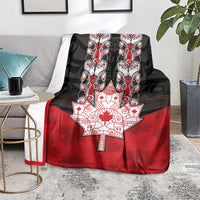 Canada Maple Leaf Blanket Haida Totem Inspired Art