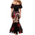 Native American MMIW Mermaid Dress Red Indian Women With Red Handprint