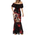 Native American MMIW Mermaid Dress Red Indian Women With Red Handprint