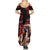 Native American MMIW Summer Maxi Dress Red Indian Women With Red Handprint