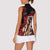 Native American MMIW Women Sleeveless Polo Shirt Red Indian Women With Red Handprint