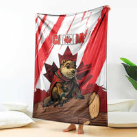 Canada Beaver Adventurer Blanket With Maple Leaf