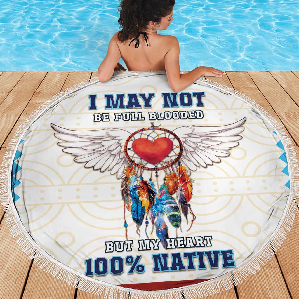Native American Love Beach Blanket Dream Catcher With Angel Wings