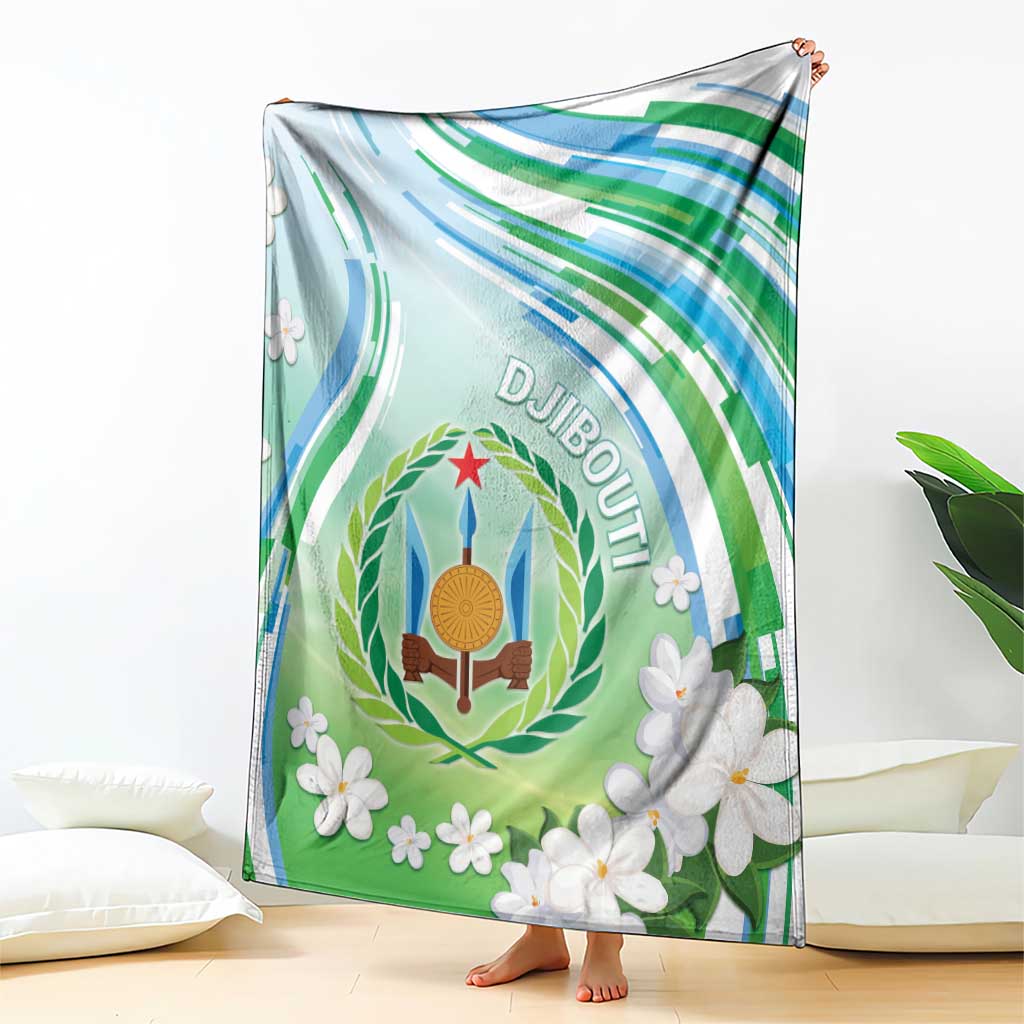Djibouti Blanket Jabuuti Emblem With Jasmine