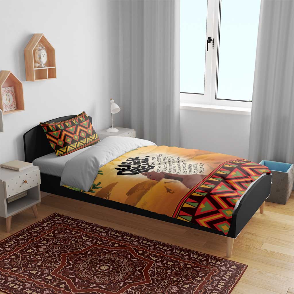 Dear Black Girl Bedding Set African Black Women Pride