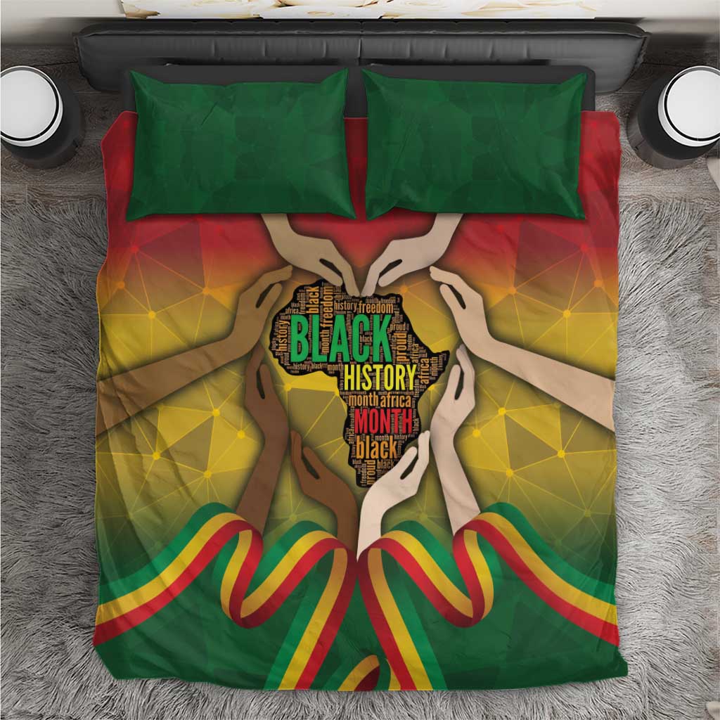 Black History Month Bedding Set Africa I Am Black