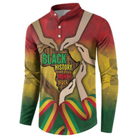 Black History Month Button Sweatshirt Africa I Am Black