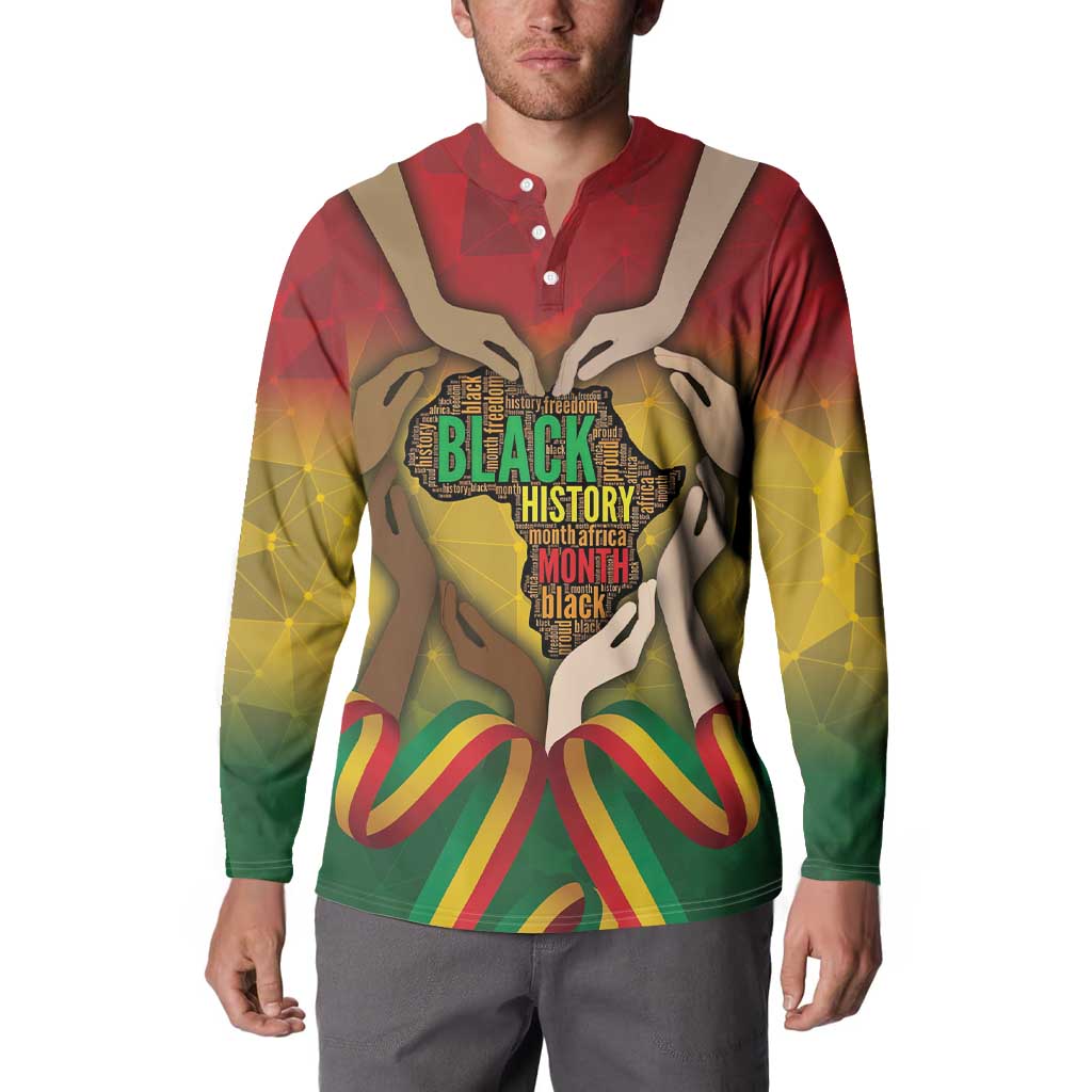 Black History Month Button Sweatshirt Africa I Am Black