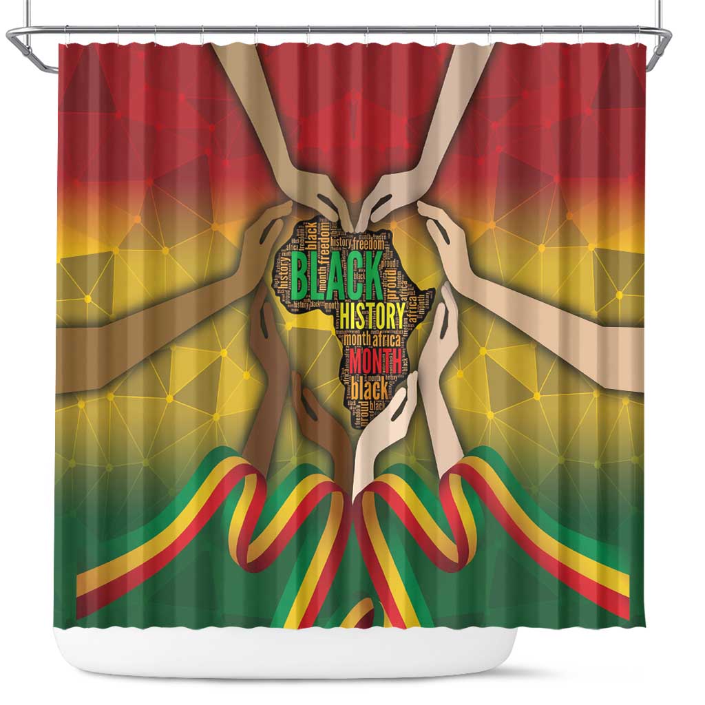 Black History Month Shower Curtain Africa I Am Black