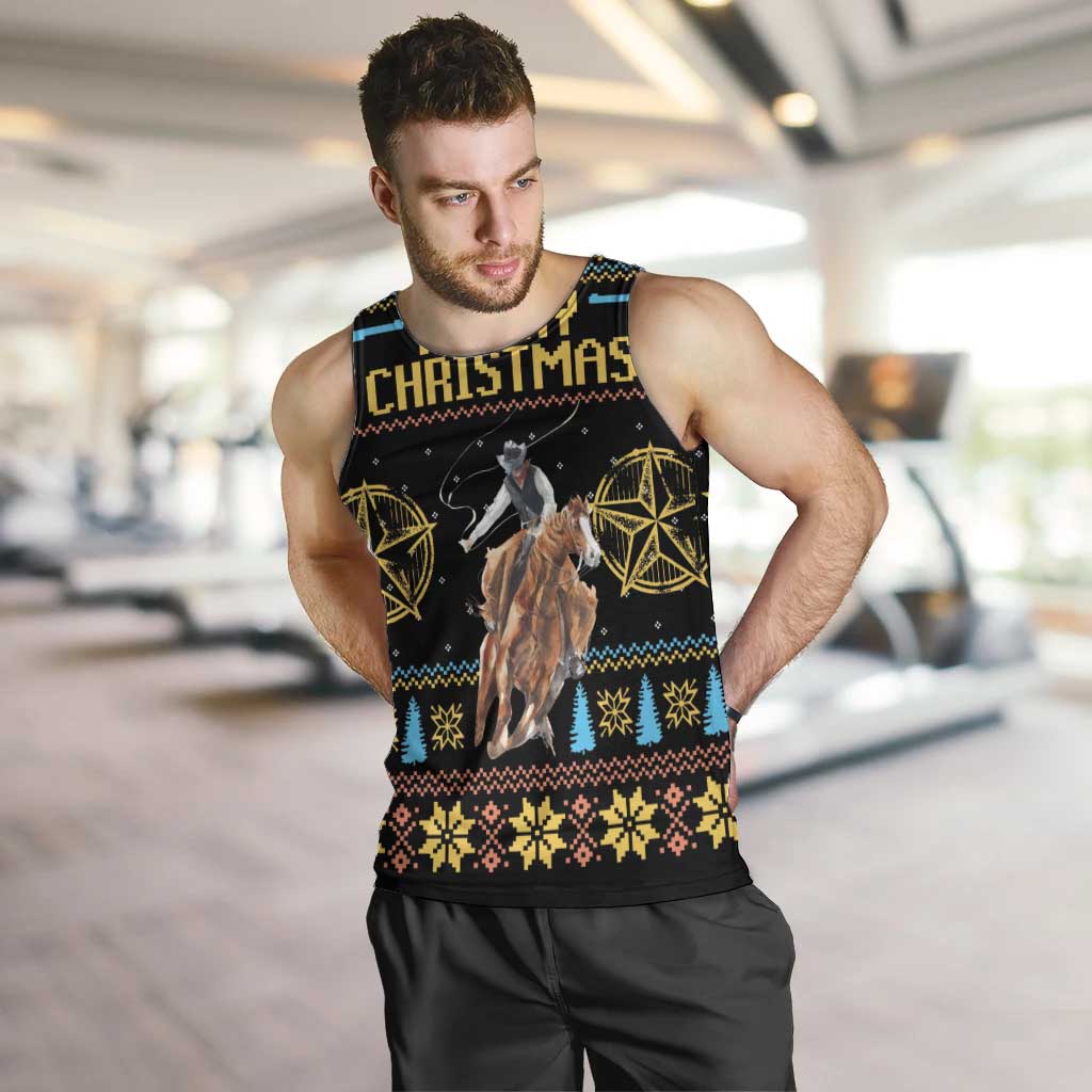 Cowboy Merry Christmas Men Tank Top DT04 - Wonder Print Shop