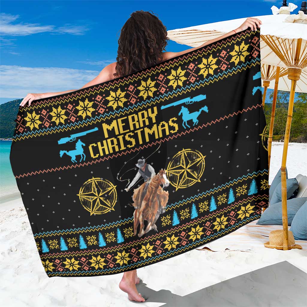 Cowboy Merry Christmas Sarong