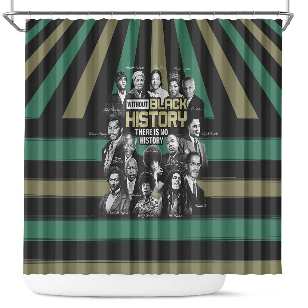 Without Black History There Is No History Shower Curtain African Hub