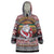 Hockey Checking It Once Checking It Twice Wearable Blanket Hoodie Santa Playing Ice Hockey Christmas