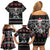 Live To Ride Motorbike Skeleton Family Matching Off Shoulder Short Dress and Hawaiian Shirt Biker Skull Christmas DT04 - Wonder Print Shop