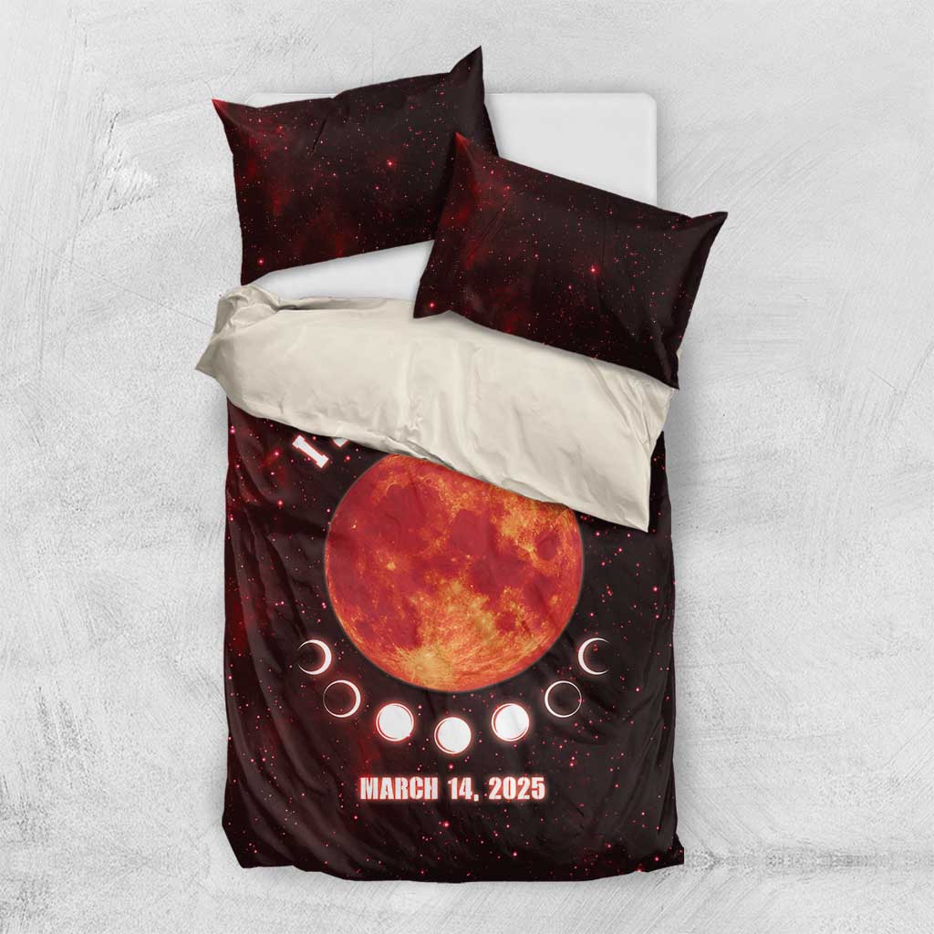 Blood Moon 2025 Bedding Set Total Lunar Eclipse