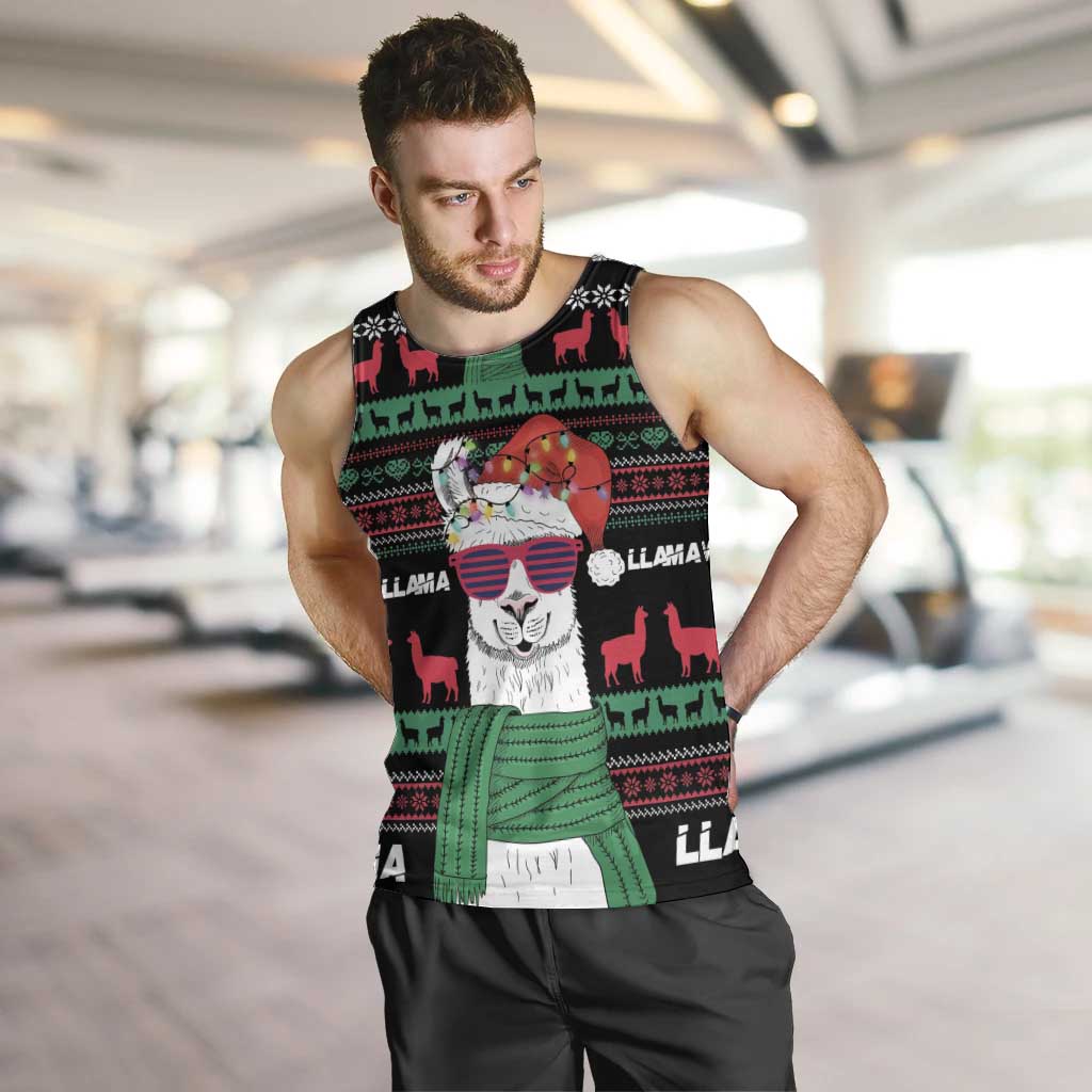 Llama Funny Men Tank Top Llama Christmas DT04 - Wonder Print Shop