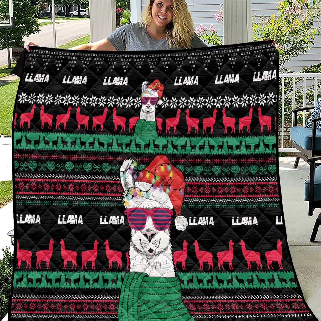 Llama Funny Quilt Llama Christmas DT04 - Wonder Print Shop