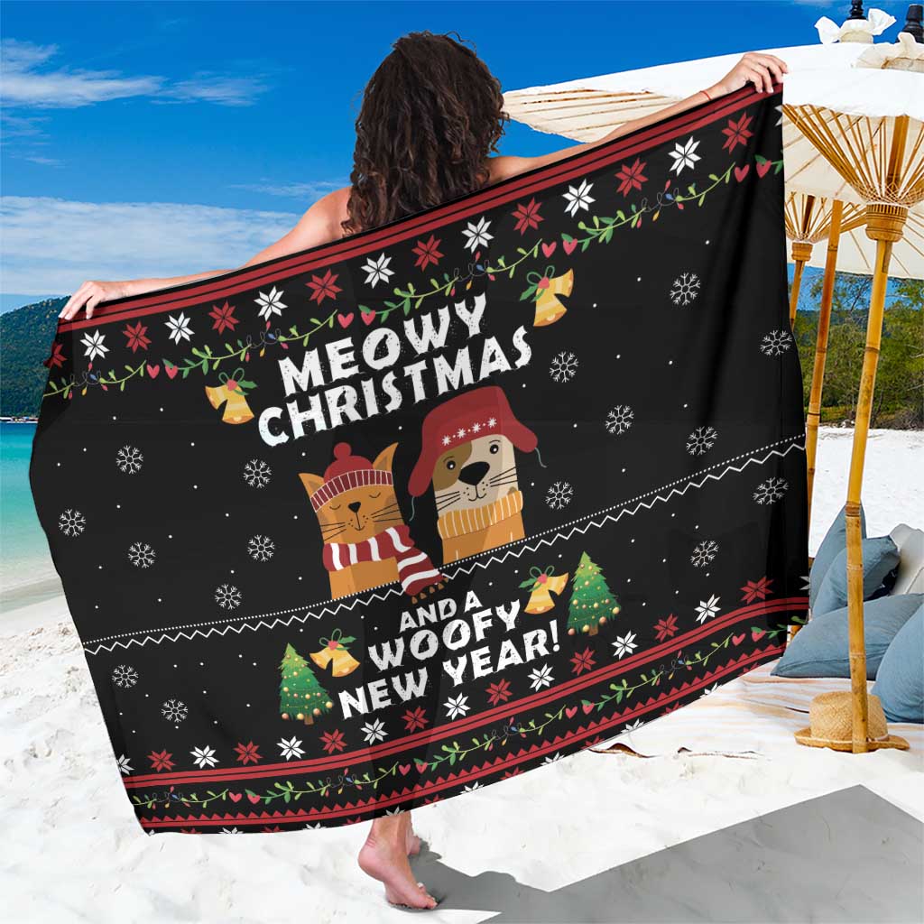 Meowy Christmas And Woofy New Year Sarong