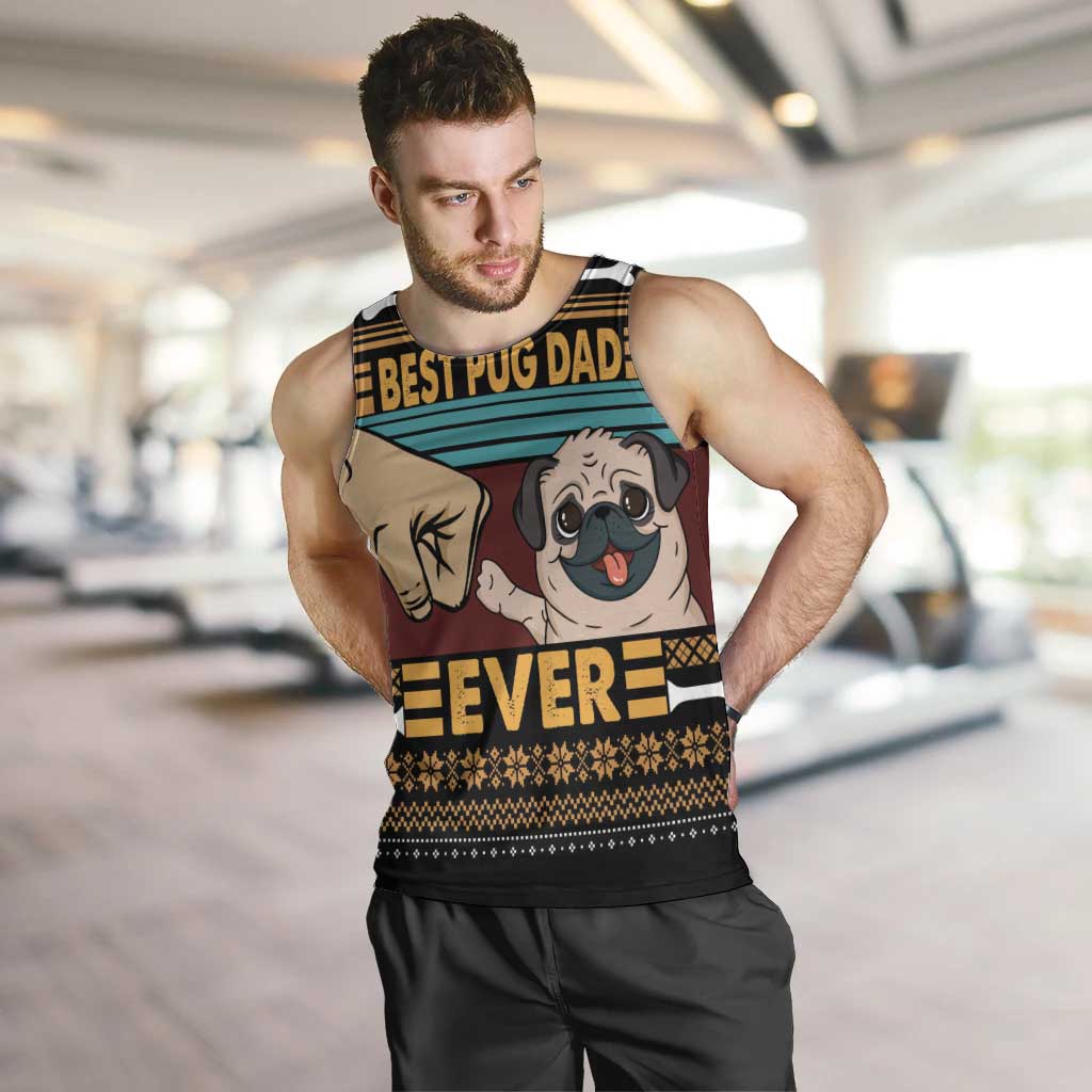 Best Pug Dad Ever Men Tank Top Pug Dog Christmas Awesome Dad DT04 - Wonder Print Shop