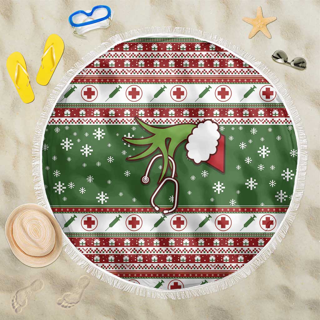 Nurse Beach Blanket Nurse Grinch Christmas DT04 - Wonder Print Shop