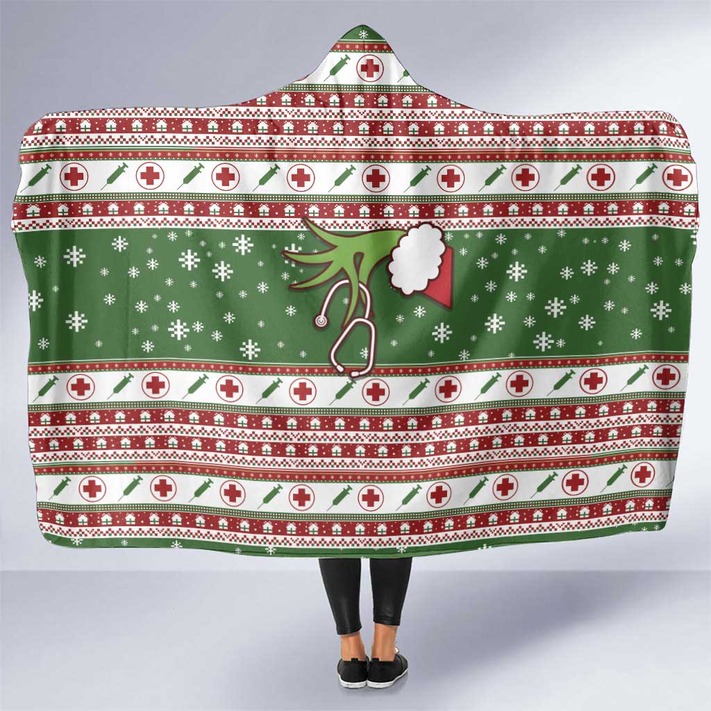 Nurse Hooded Blanket Nurse Grinch Christmas