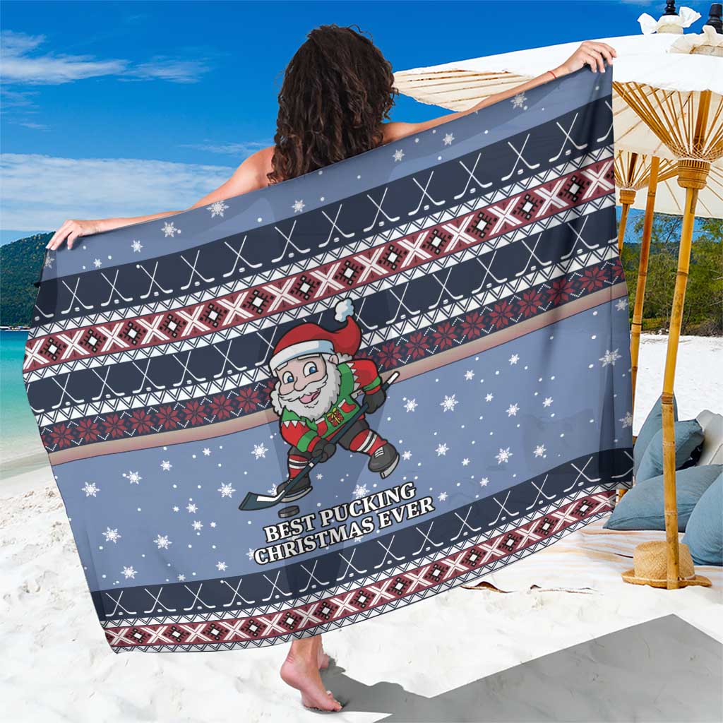 Santa Hockey Best Pucking Christmas Sarong