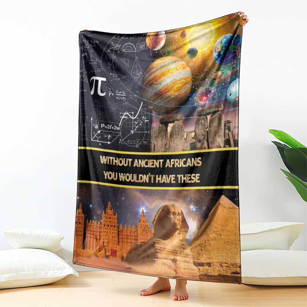 Ancient African Achievements Blanket Egyptian Pyramids Galaxy