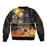 Ancient African Achievements Bomber Jacket Egyptian Pyramids Galaxy