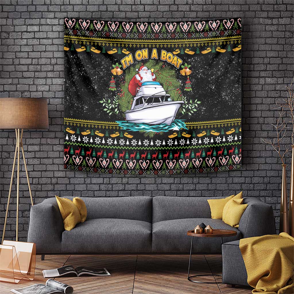 Santa On A Boat Tapestry Christmas Gifts