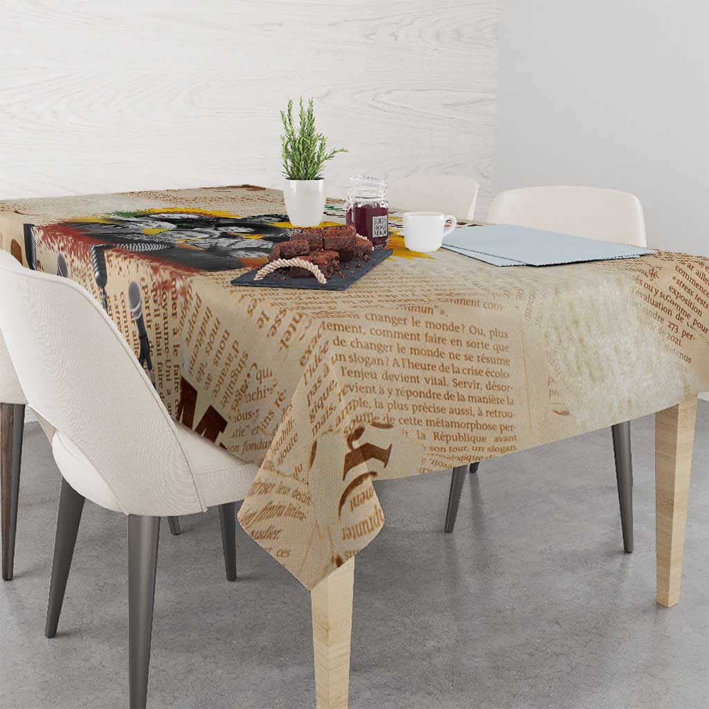 African Tablecloth Civil Rights Female Leaders Sunflower