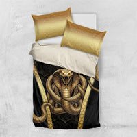 Egypt Uraeus Bedding Set Gold Cobra Luxury Style
