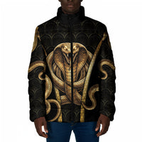 Egypt Uraeus Padded Jacket Gold Cobra Luxury Style