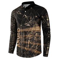 Personalized Egyptian God Anubis Button Sweatshirt Jackal Headed Deity Ancient Egypt Mythology Gilded