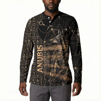 Personalized Egyptian God Anubis Button Sweatshirt Jackal Headed Deity Ancient Egypt Mythology Gilded