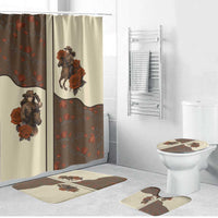 Cowgirl Bathroom Set Rose Retro Western Yoke - Wonder Print Shop